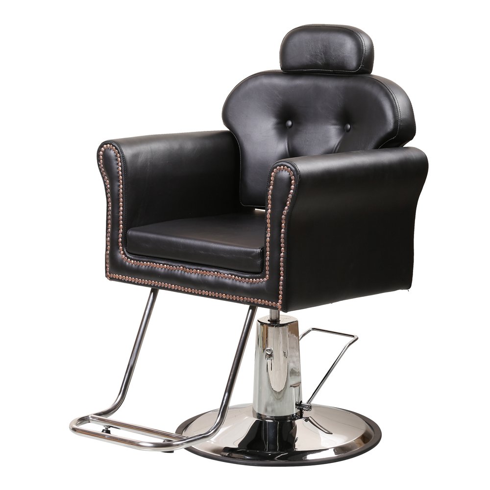 Danyelbeauty Deluxe Hydraulic Barber Chair Beauty Shop Reclining, Salon Equipment