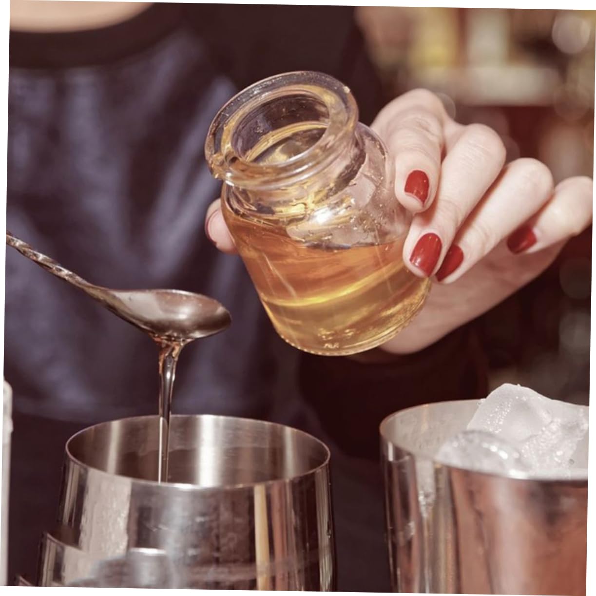 KICHOUSE 3 Pack Long Handle Mixing Spoons Spiral Bar Stirring Spoons Stainless Steel Corrosion-Proof for Bar Kitchen