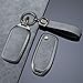 SANRILY Gray 3 Button Remote Key Cover Fit for Renault Kadjar Koleos Sandero Stepway Logan Stepway Logan Logan 2 clio clio 5 Arkana captur with Keychain Keyless Metal Leather Key Case for C Type