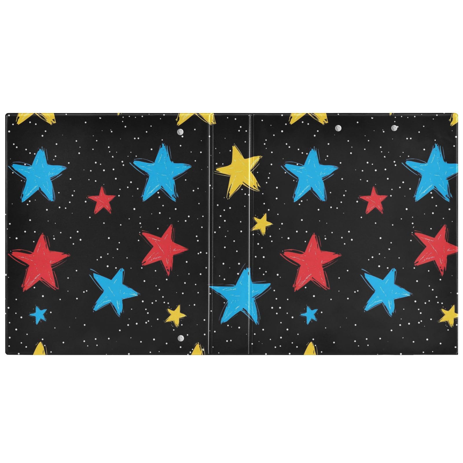Raccoglitori per quaderni da 1 e 1/2 pollici con stelle scintillanti e