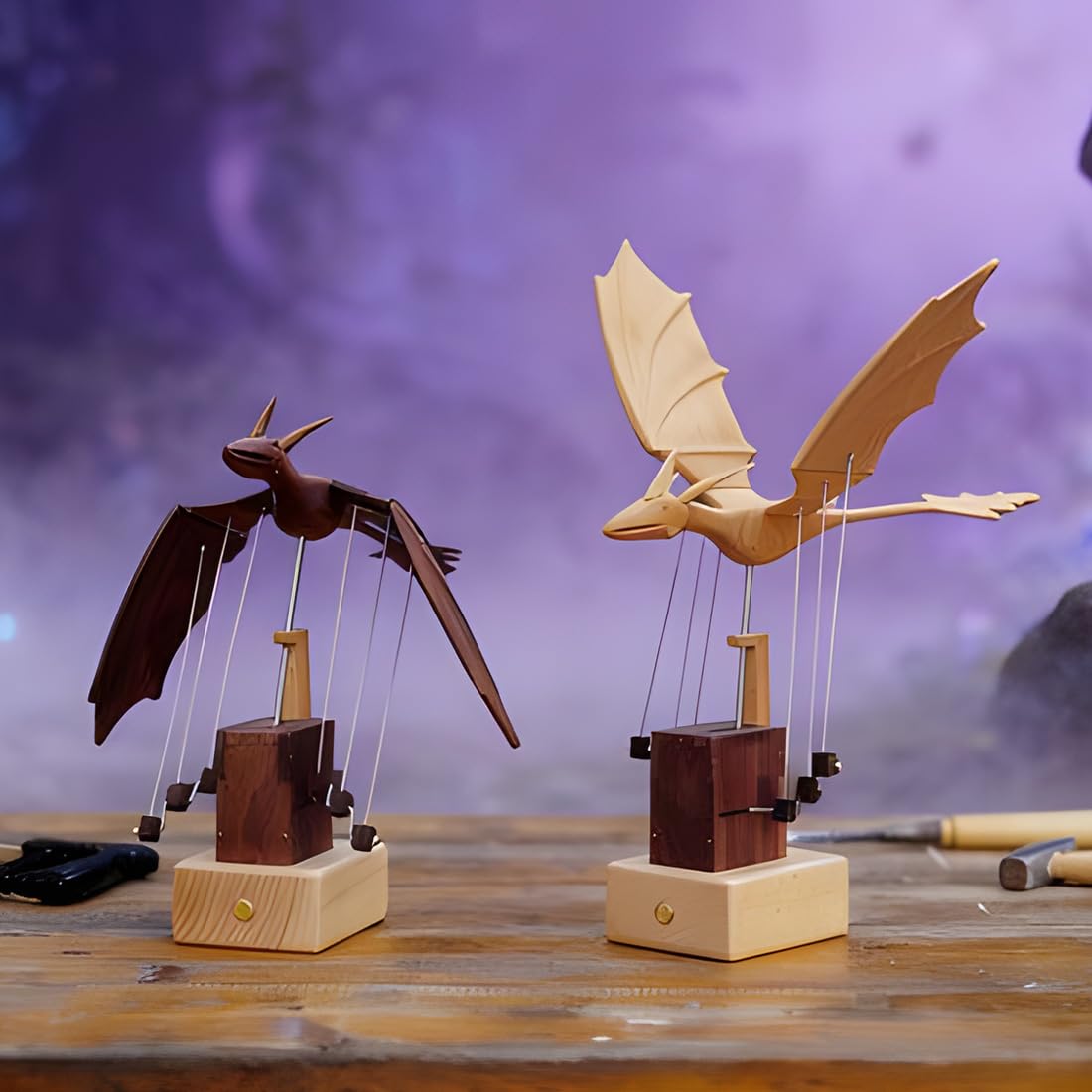 Drewniany model 3D dla dorosłych, mechaniczny, dynamiczny, zachodnia mityczna istota, model 3D, drewno steampunk, bioniczny organizm, zestaw modelarski, prezent, RTR