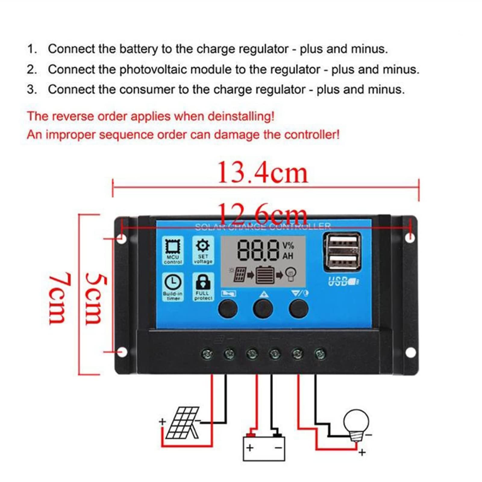 Panele słoneczne 300 W, przenośny panel słoneczny do kampera, kompletny zestaw z monokrystalicznym modułem fotowoltaicznego kontrolera 50 A do kamperów, samochodów dostawczych, kamperów, łodzi i