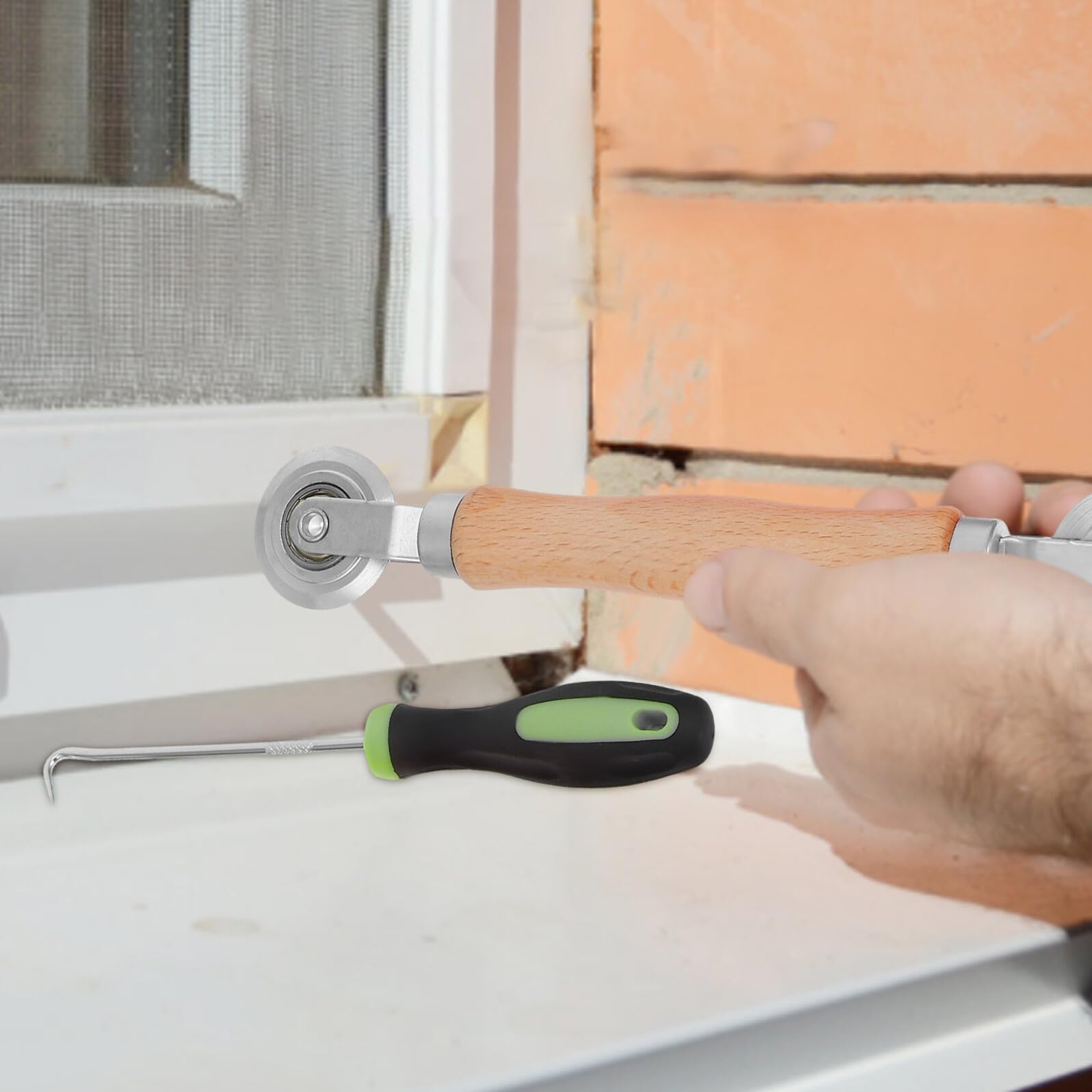 Reparaturset Fliegengitter mit Aluminium Spline Werkzeug 7 Stück Fliegengitter Installationsset für Fenster und Türen Langlebiges Bildschirm Reparaturwerkzeug für Heimwerker