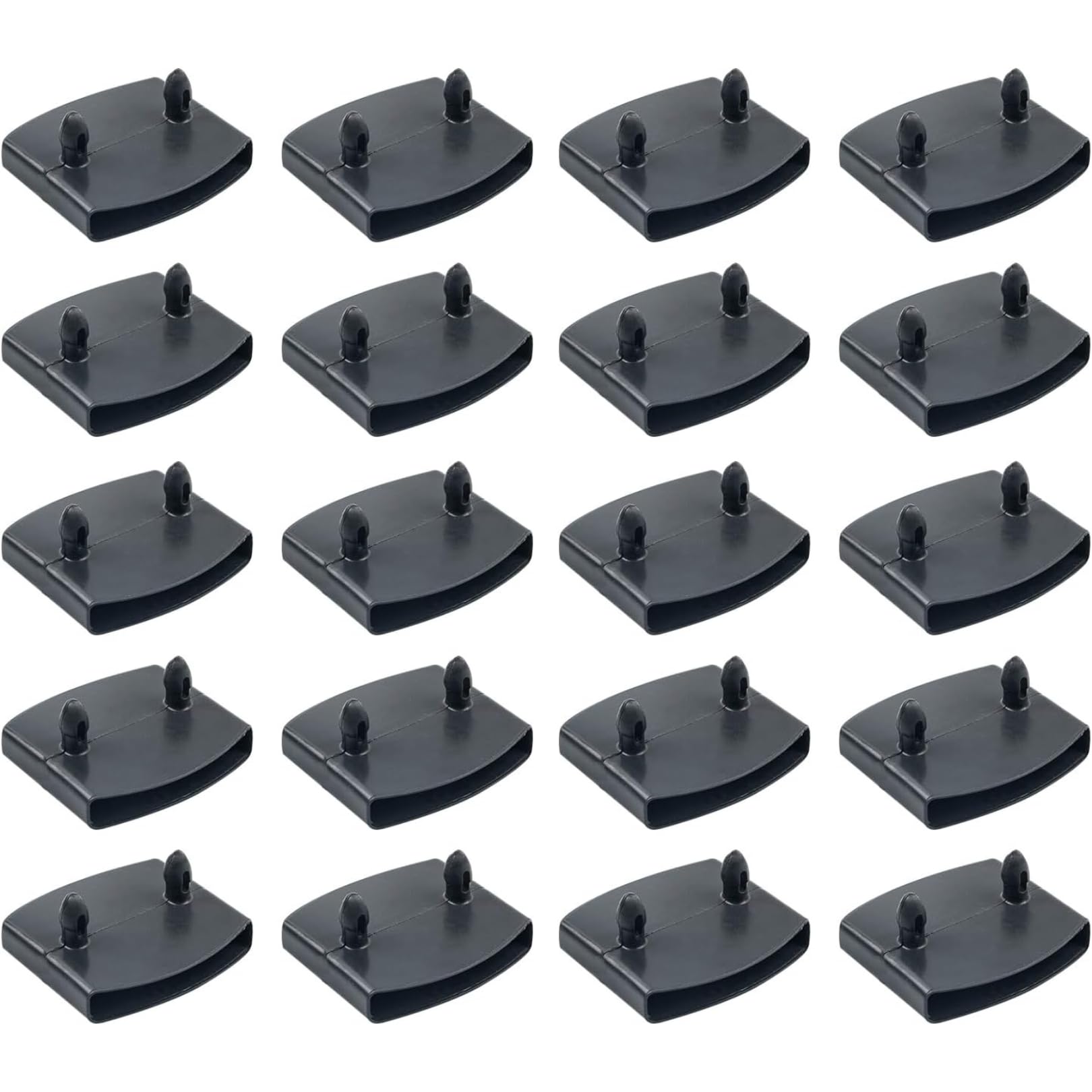 Bed slat cap Kits, plastic bed slat caps, bed frame parts, Set of Side caps and Center Bed Slats Holders caps, Slat Bracket Cover for Single Double King Queen Size Beds Replacement (20, Center)