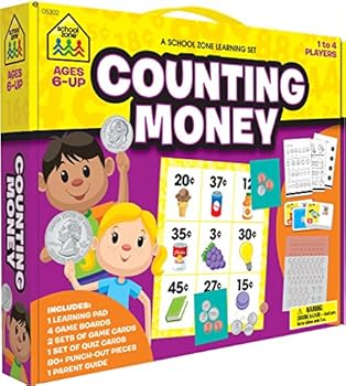 Mass Market Paperback School Zone - Counting Money Learning Set, Ages 6 and Up, Counting Money, Problem Solving, Practice Testing, and More Book