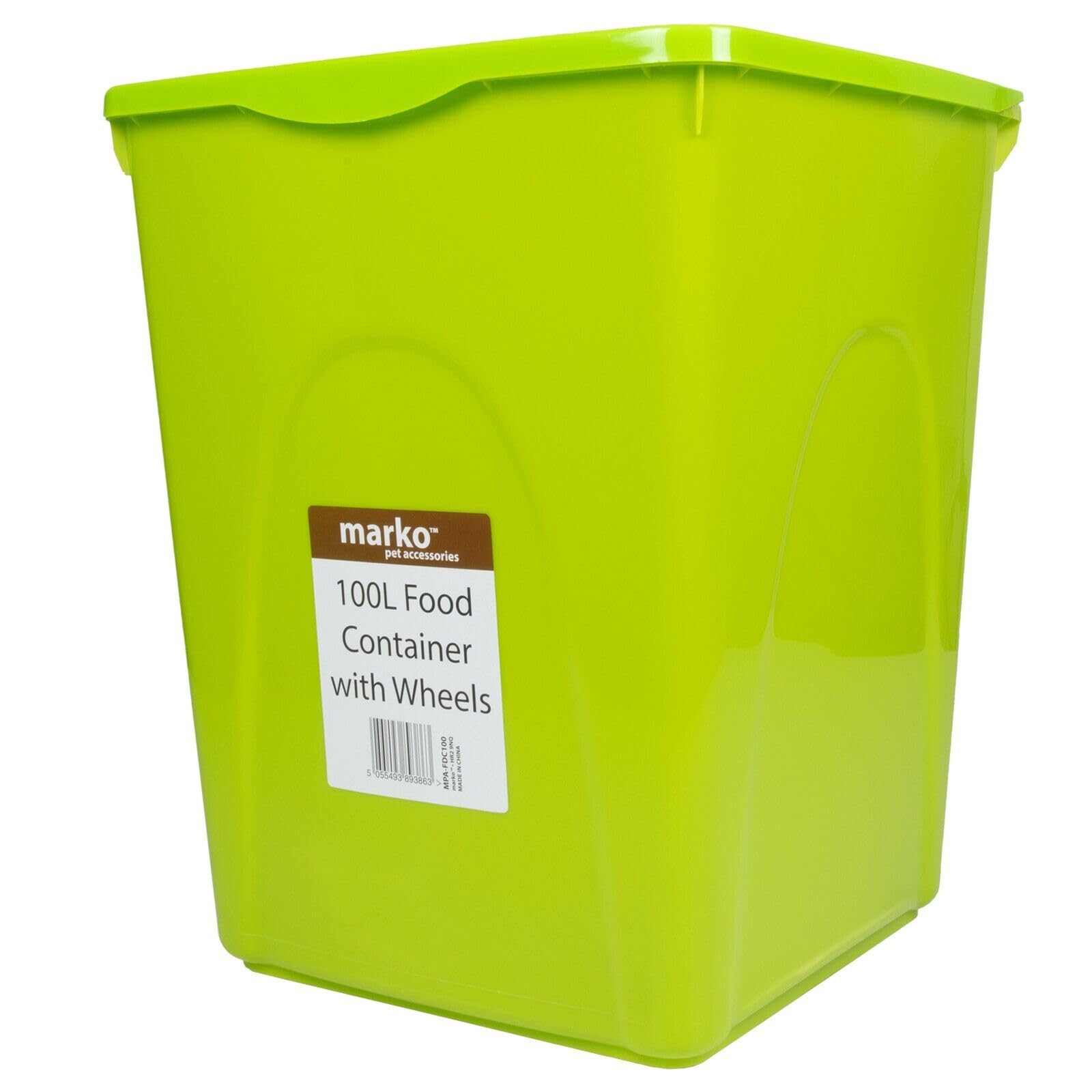 Food Storage Container with Wheels Extra Large 100L Dog Cat Dry Food Bird Seed Nut Plastic Box with Foam Seal Lid