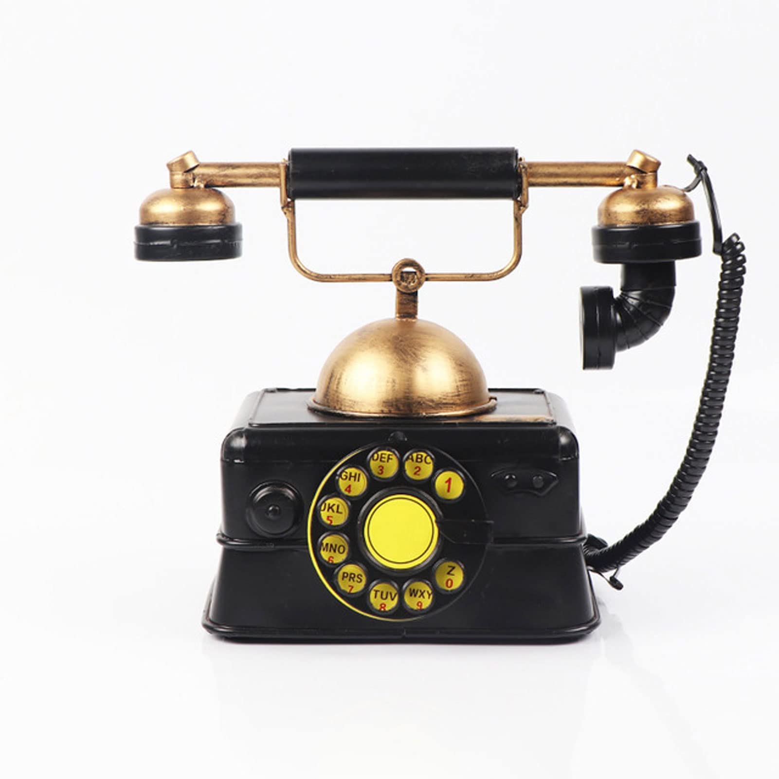Telefono Fisso Vintage Creativo, Telefono A Disco Rotante retrò con Finestra, Accessori Decorativi per La Casa