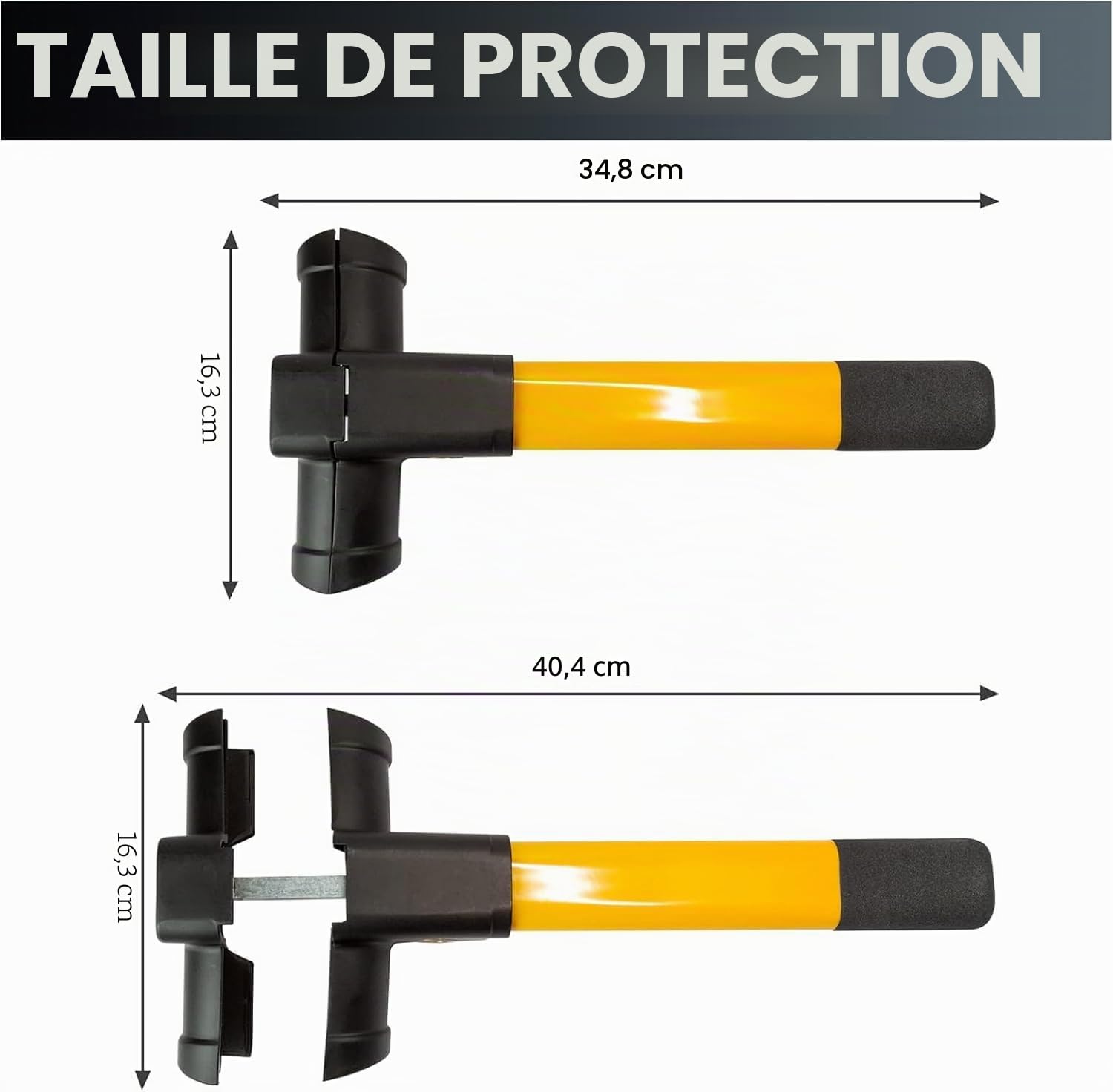 Bloque Volant Voiture pour Peugeot SUV 2008/3008 /4007/4008 /5008, Canne Antivol Voiture Haute Visibilité, Canne Antivol, Barre Sécurité Véhicule