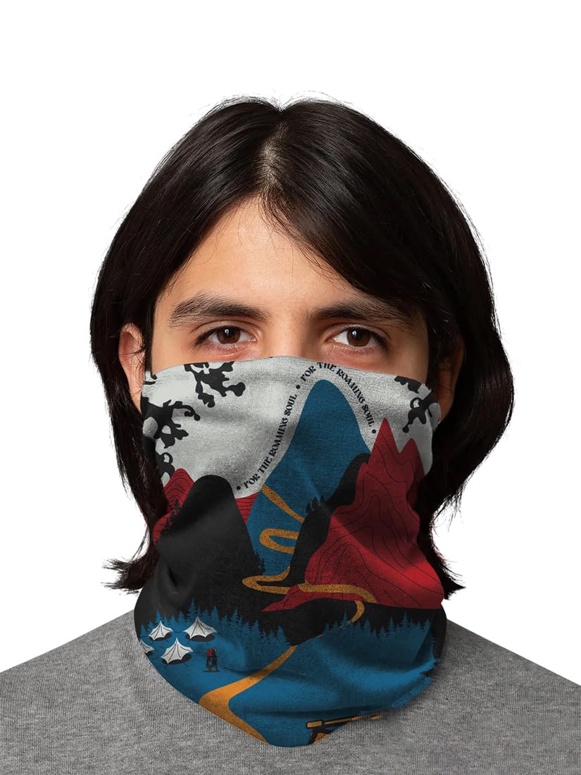 WANDERLOOMS Polygiene Odour-Free UV Protection Unisex Bandana for Men Hair | Antibacterial & Breathable Bandana for Men Bike |Multipurpose Face Mask, Neck Gaiter & Lightweight Headwrap