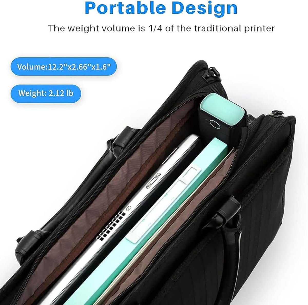 Stampante a trasferimento Termico A4, Stampante a Colori Tutto in Uno, Stampante Multifunzionale per Viaggi, Mobile Office e Home