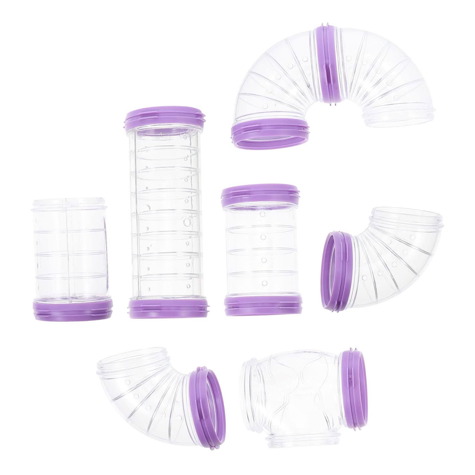 Totority 1Set Hamster Cage Maze Connector Durable Tunnels for Fun for Dwarf Hamsters Gerbils and Mice External Tube Enrichment Kit