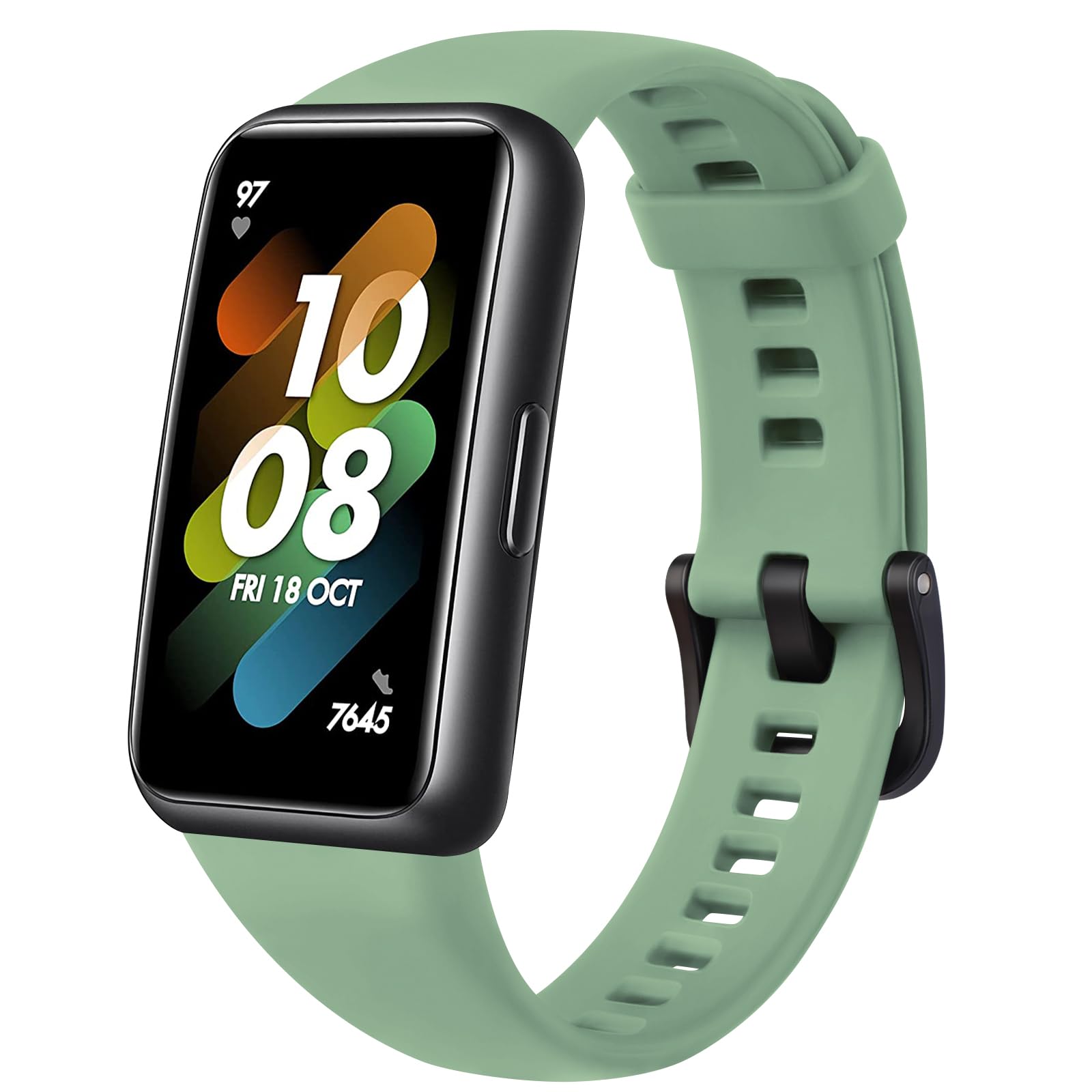 Huawei Band 7 Replacement Straps - Waterproof Silicone Sports Straps (Light Green) - Image 2