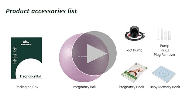 Trideer Pregnancy Ball - Exercise & Yoga Ball For Labor, Maternity