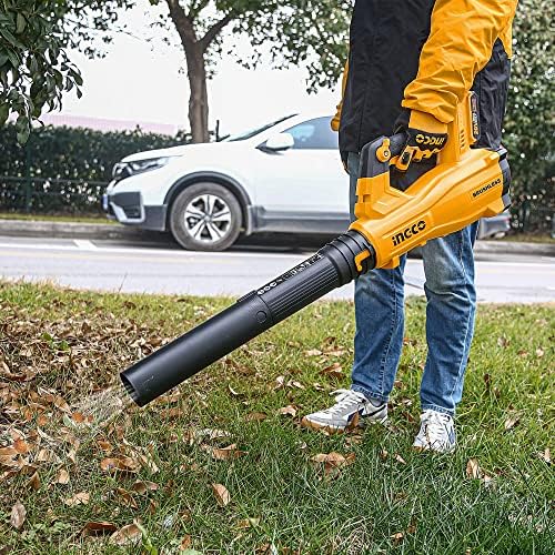 INGCO 20V Leaf Blower Cordless, Brushless Electric Leaf Blower Lightweight  with Variable Speed for Lawn Care Dust Weeds Debris Snow (Tool Only) ...