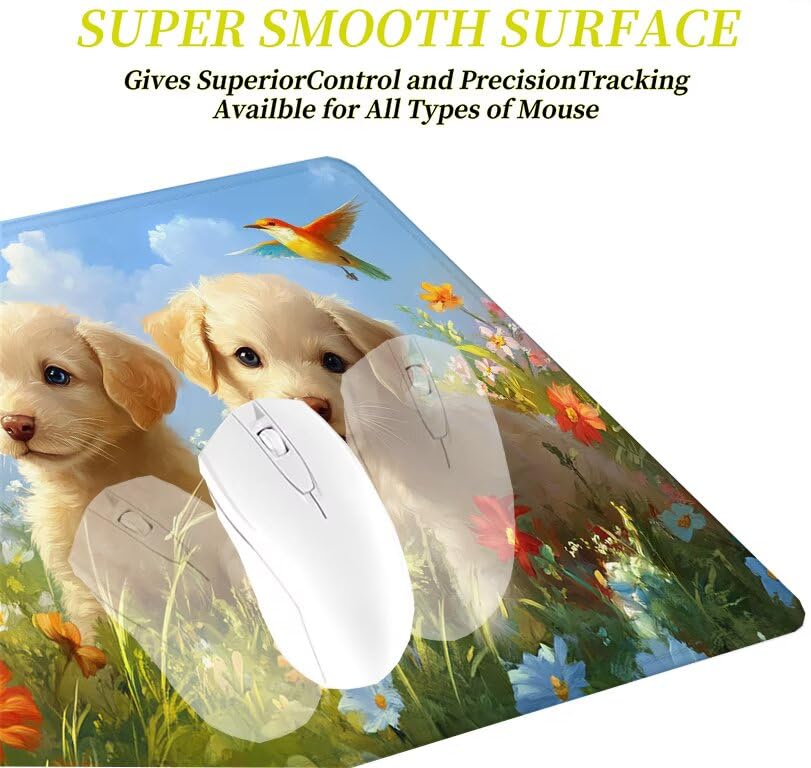 Tapis souris de précision à base caoutchouc et finition imperméable beige - 4