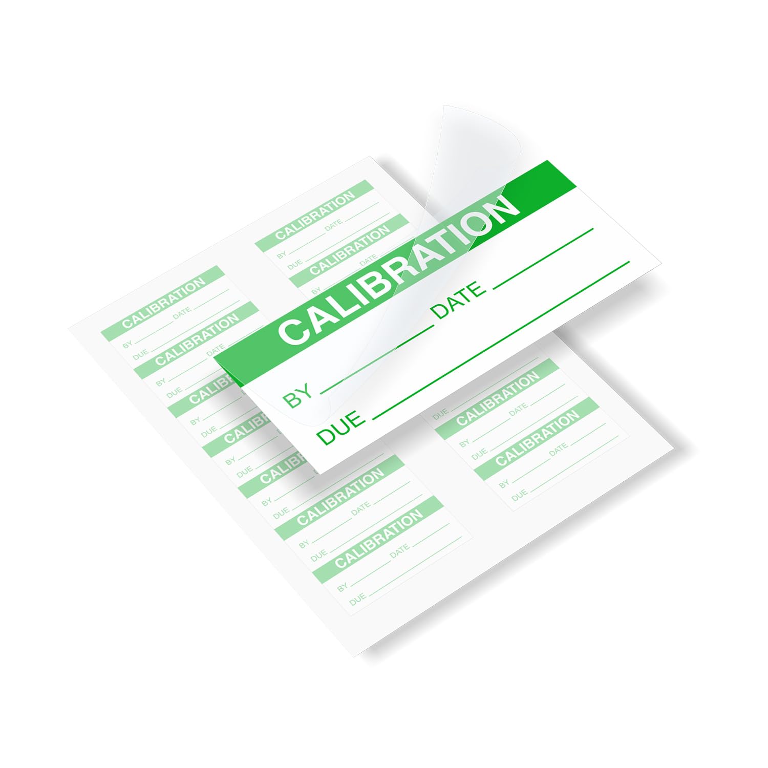 SmartSign Self Laminating Calibration Labels | 1.5" x 0.625" Polyester with Clear Flap, Pack of 140, Made in USA
