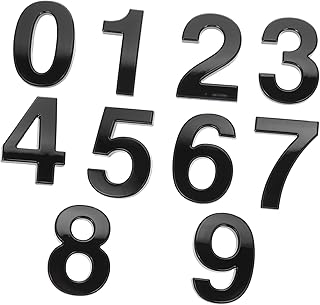 DOITOOL 10pcs 10cm Digital Door Plate Office Sign Numbers Stickers Office Door Sign House Number Sign Address Numbers Sign Apartment Number Hotel Door Number 0-9 Number Mailbox Number 3D
