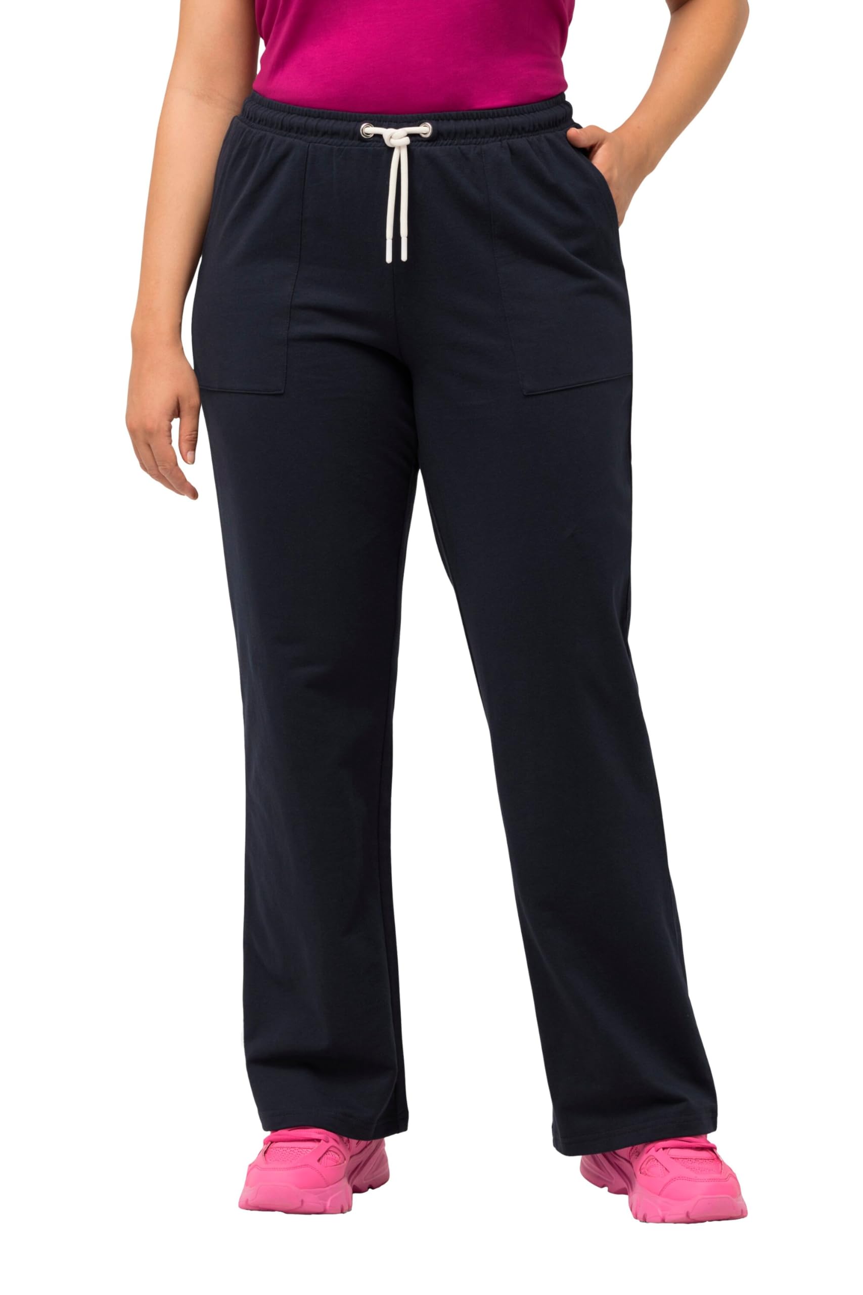 Ulla Popken Damen Jogginghose, Kängurutasche Freizeithose