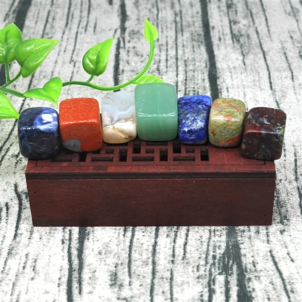 Adornos de cristal 7 unids/set piedras naturales Chakra cristales curativos tratamiento de meditación Reiki cuarzo Mineral colección de piedras preciosas bolsa de regalo hermoso cristal