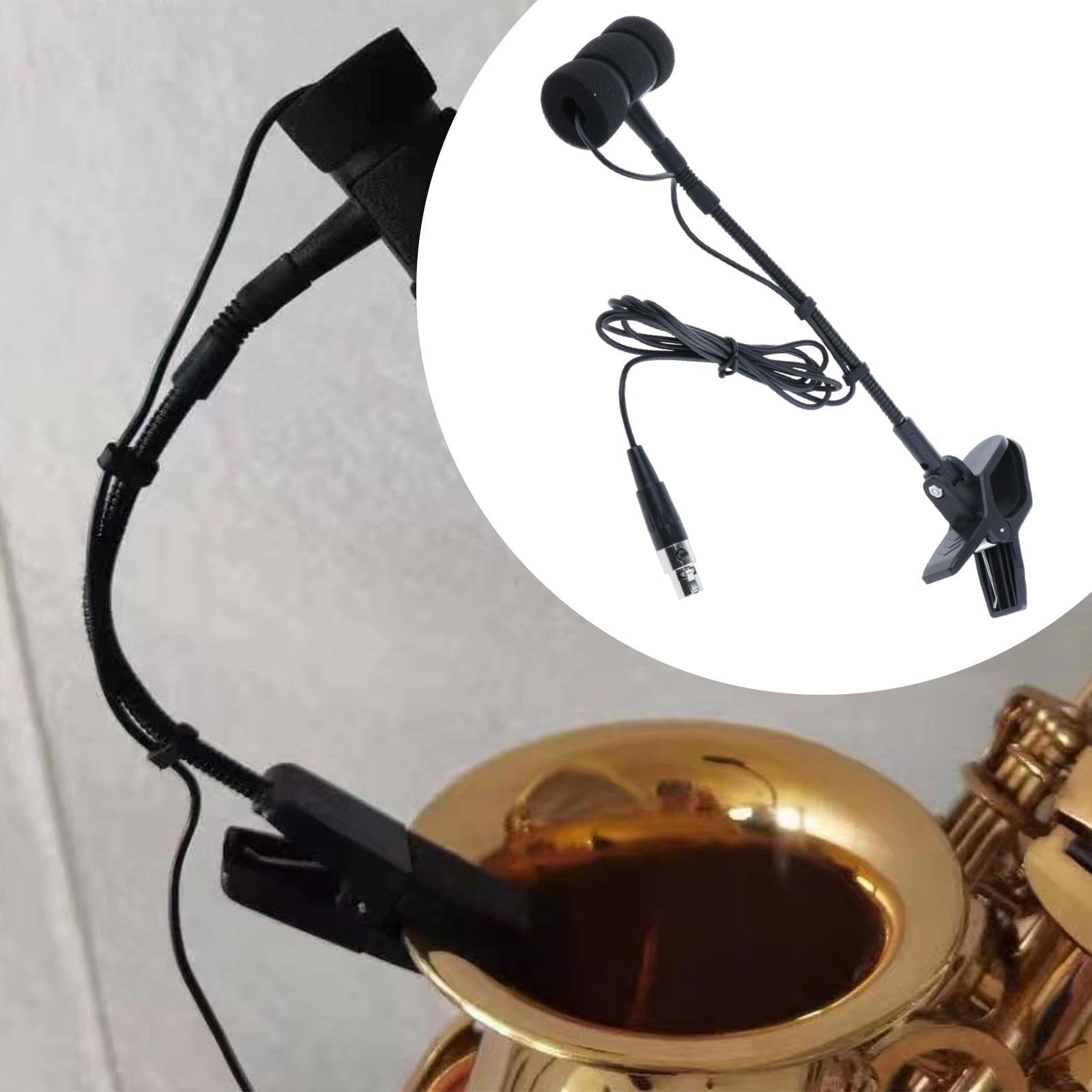 Micrófono con Cable para Instrumentos Musicales, Accesorios para Instrumentos, Micrófono Portátil con Clip para Tocar, Interpretar Y Grabar en Estudio, 3 Pin para Erhu