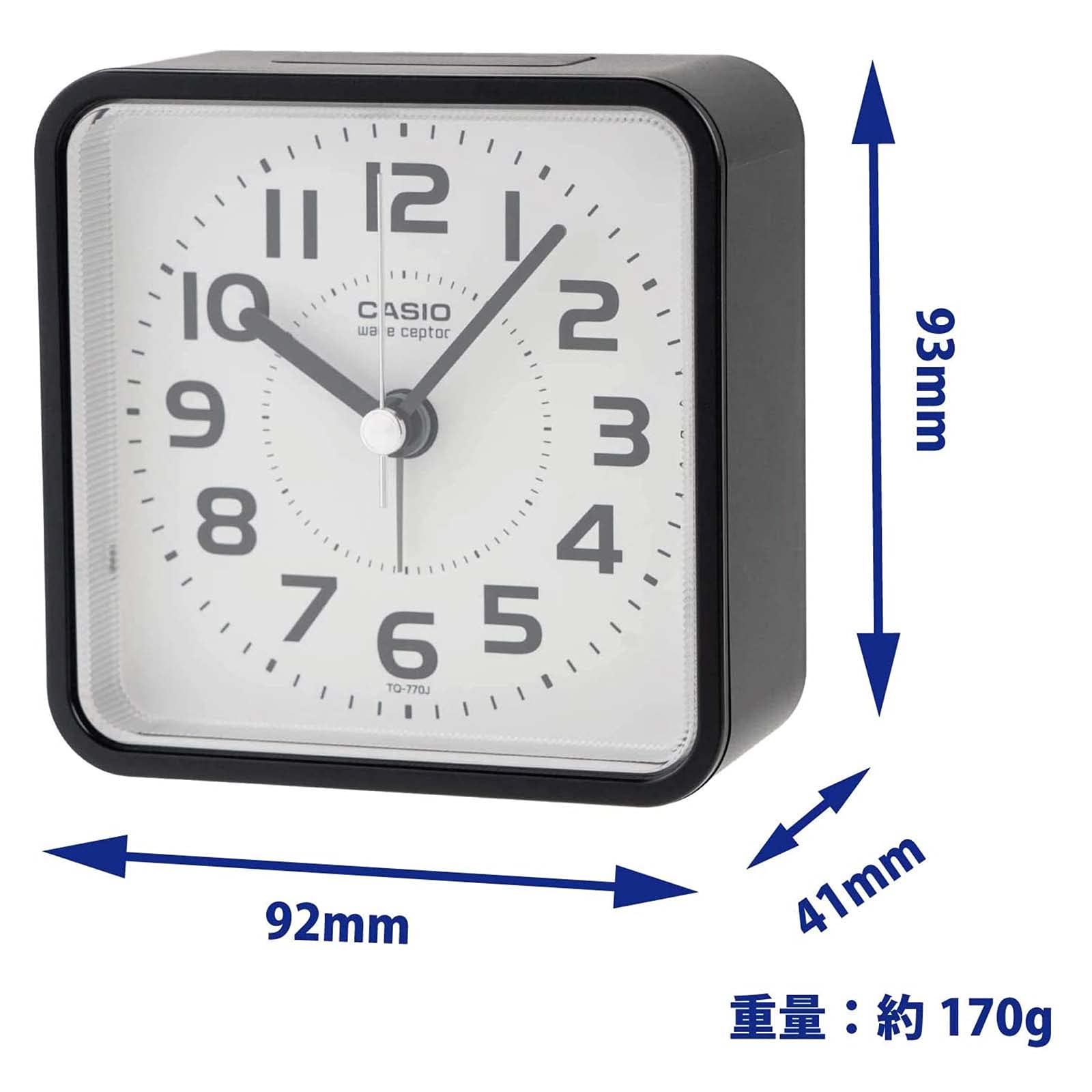 Amazon.co.jp: CASIO(カシオ) 目覚まし時計 電波時計 ブラック 黒