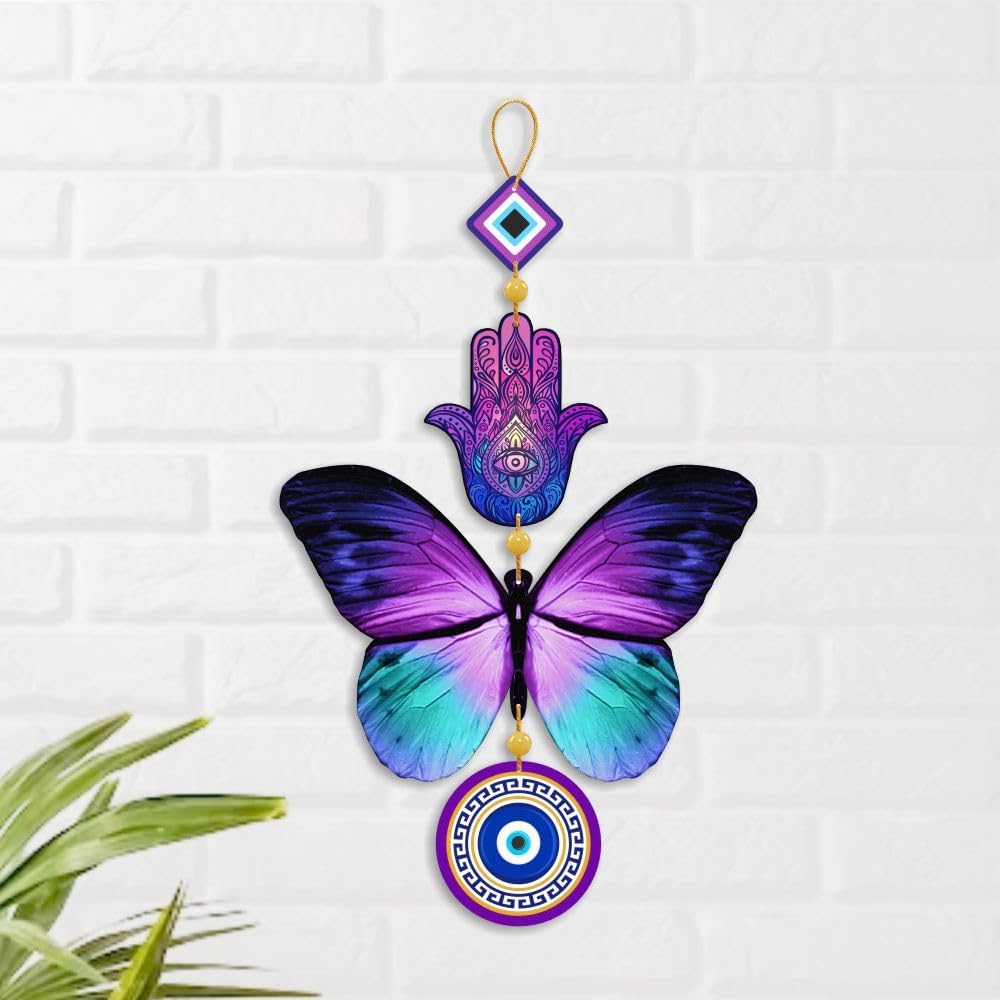 Webelkart Decorative Wall Hanging For Door Entrance, Butterfly Evil Eye Wall Hanging For Protection And Elegance Home Decor, Unique Design Nazar Battu/Suraksha Kawach (B0D3TVL1S2) Amazon Price History, Amazon Price Tracker