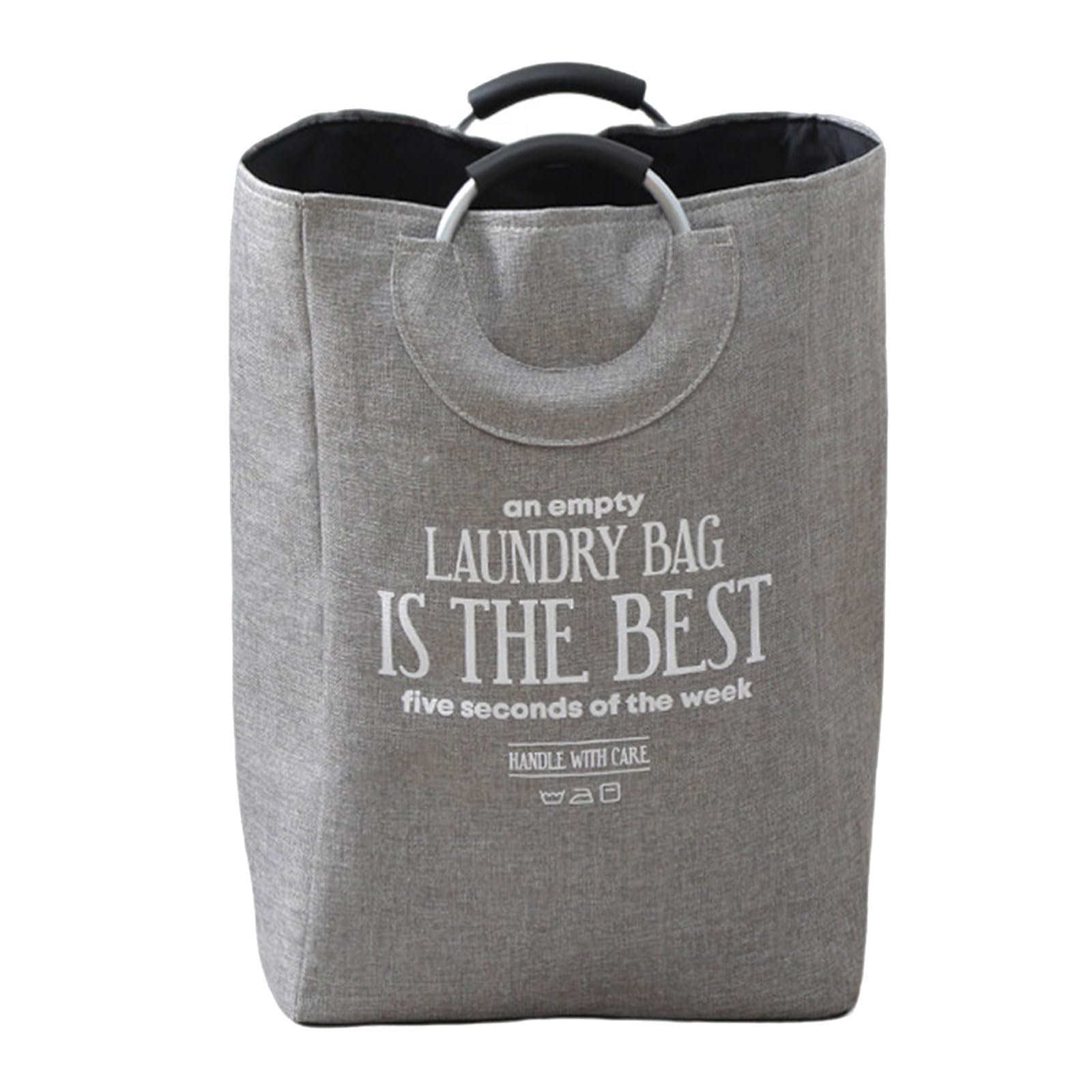 Foldable Laundry Basket Freestanding Washing Bin Hamper with Aluminum Handles for Clothes Toy and Home Organization Freestanding Laundry Hamper