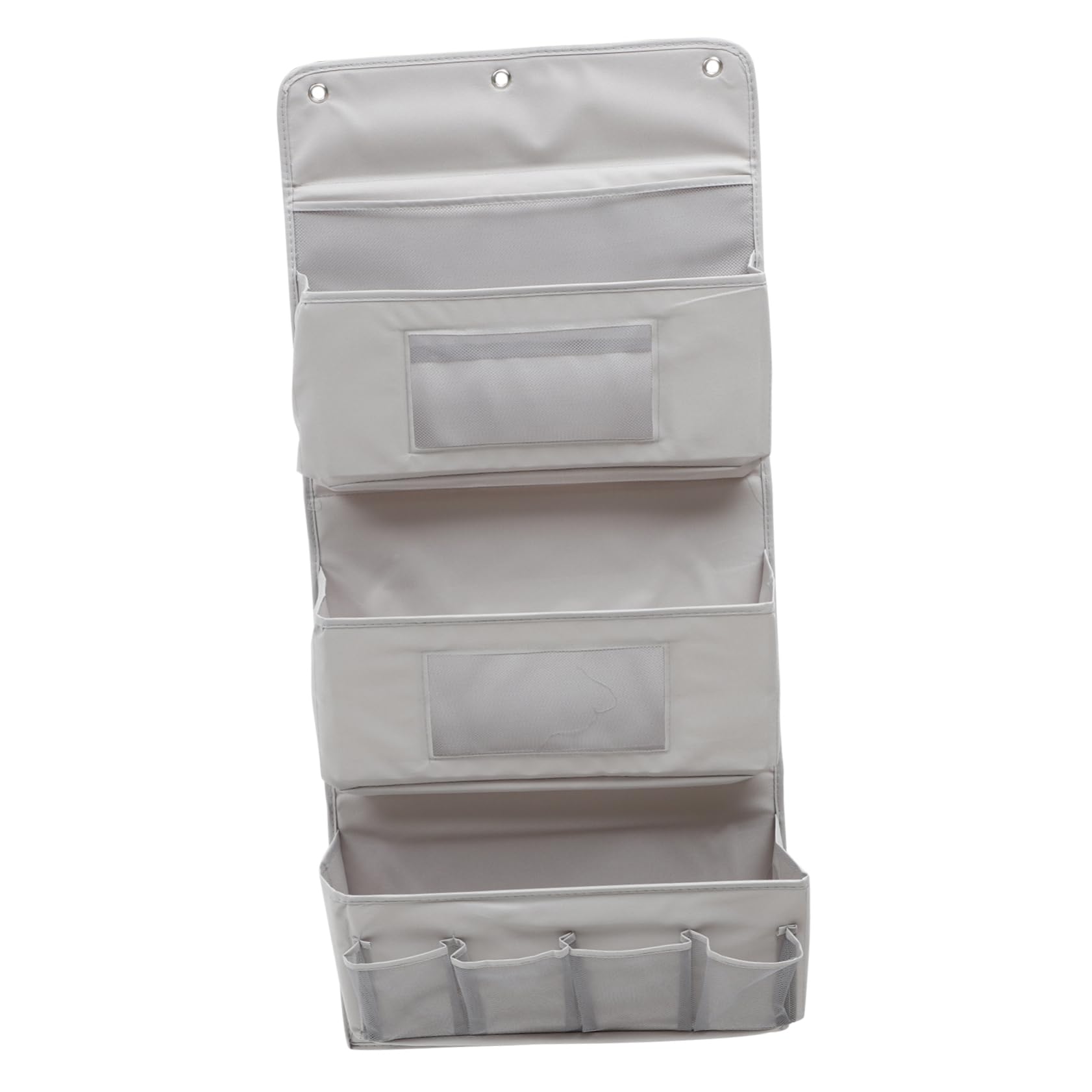 Organizador Colgante para Armario 3 Capas Gris Tela Resistente Bolsillos Múltiples Almacenamiento Dormitorio Cocina Oficina Bolsa Pared