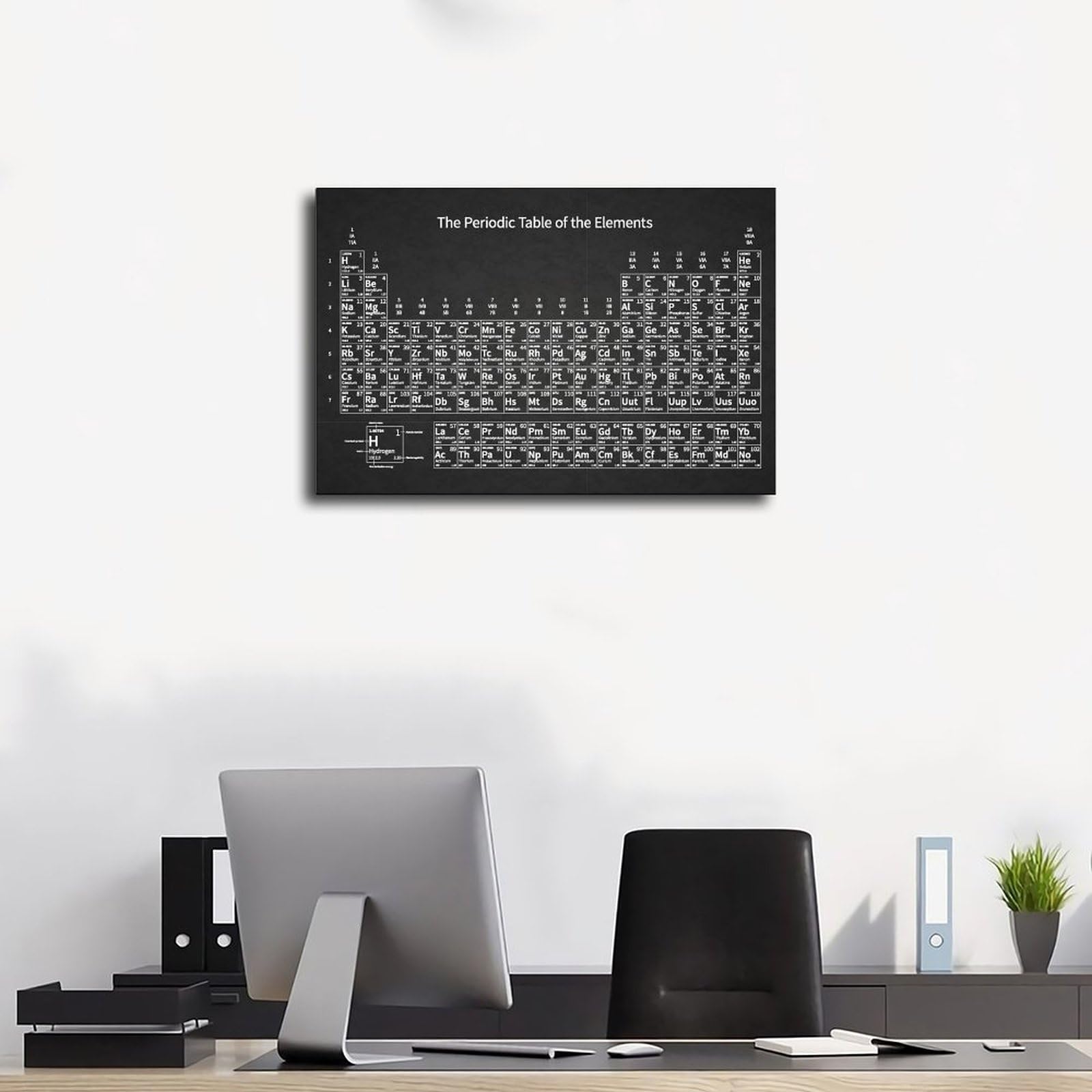 Periodensystem der Elemente, Wandbild, Leinwand, Poster, Schlafzimmer, Dekoration, Landschaft, Büro, Raumdekoration, Geschenk, 60 x 90 cm