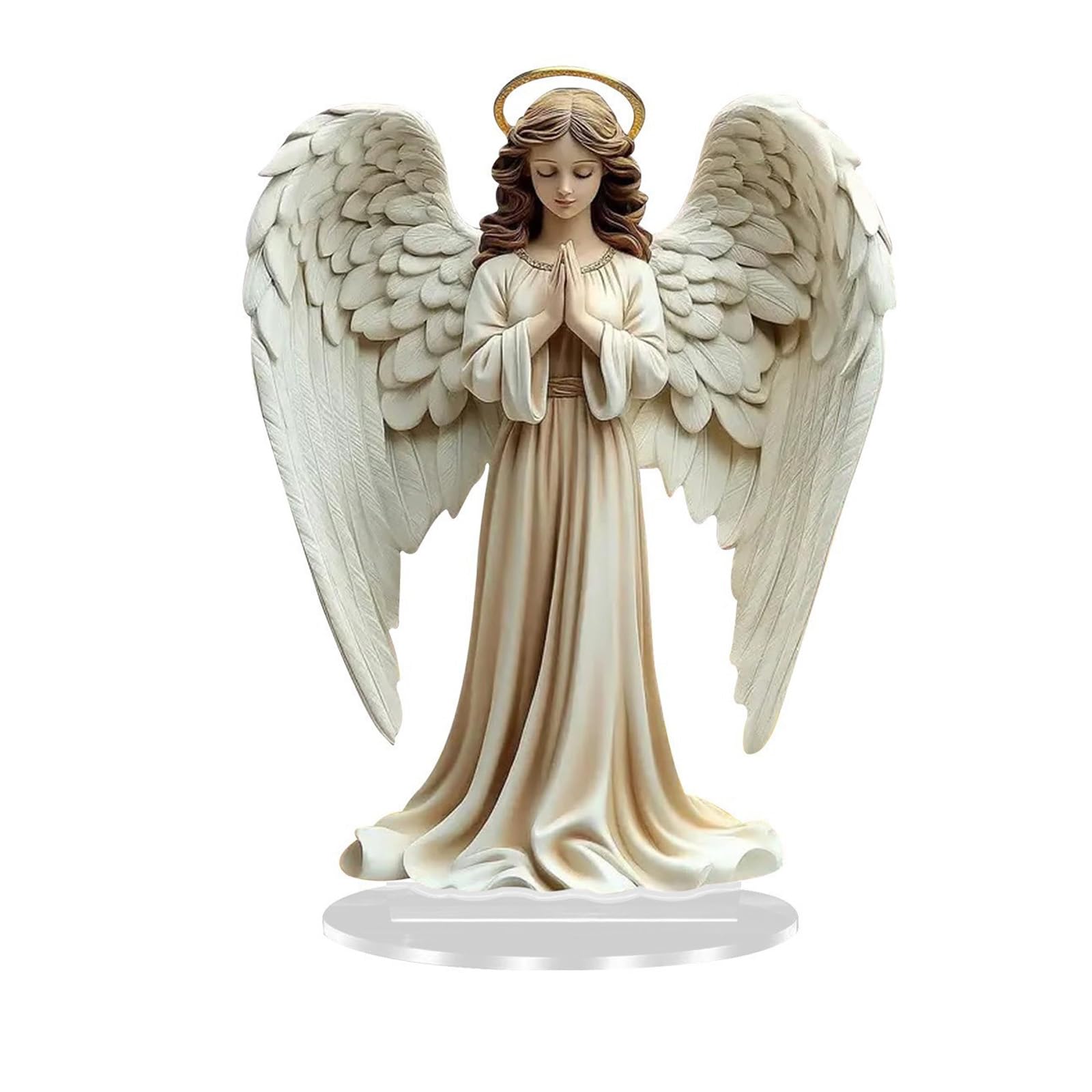 Zxfdsfdbnm Beautiful 2D Statue Clear Acrylic Decorative Figurine Ornament for Car Dashboard and Desktop Car Center Console Decoration