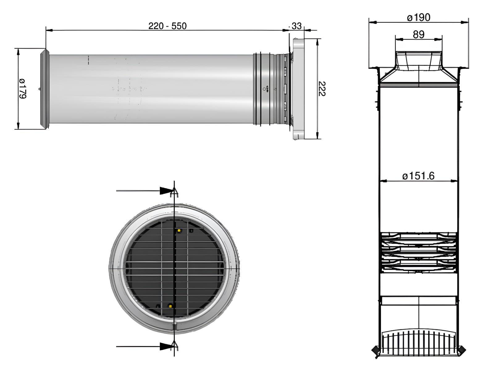 Naber 405.1.065 Compair PRIME flow P-Turbo flow 150 Mauerkasten inkl. THERMOBOX