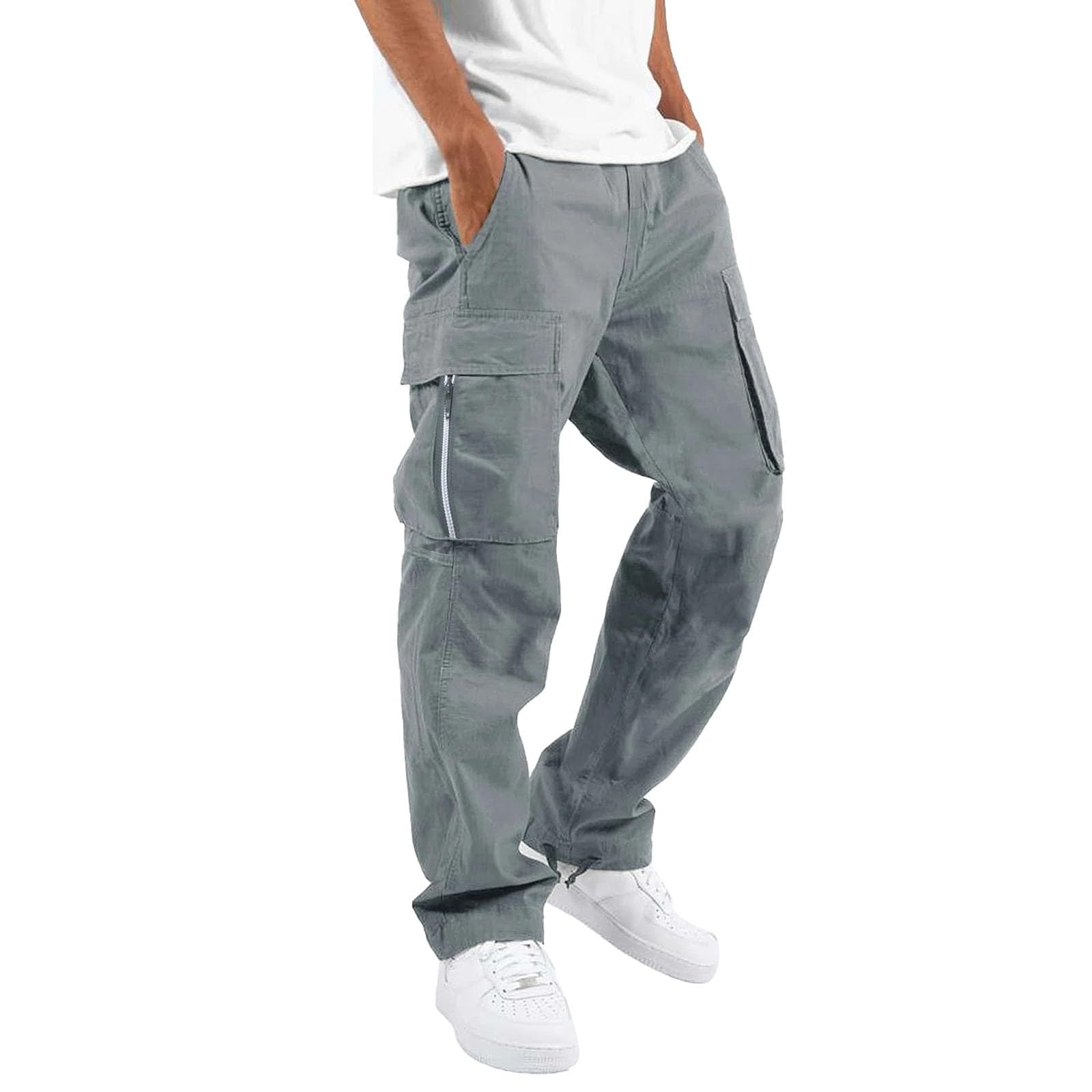 Cargo Pants for Men Casual Relax Fit Baggy Work Hiking Pants Outdoor Big and Tall Workout…