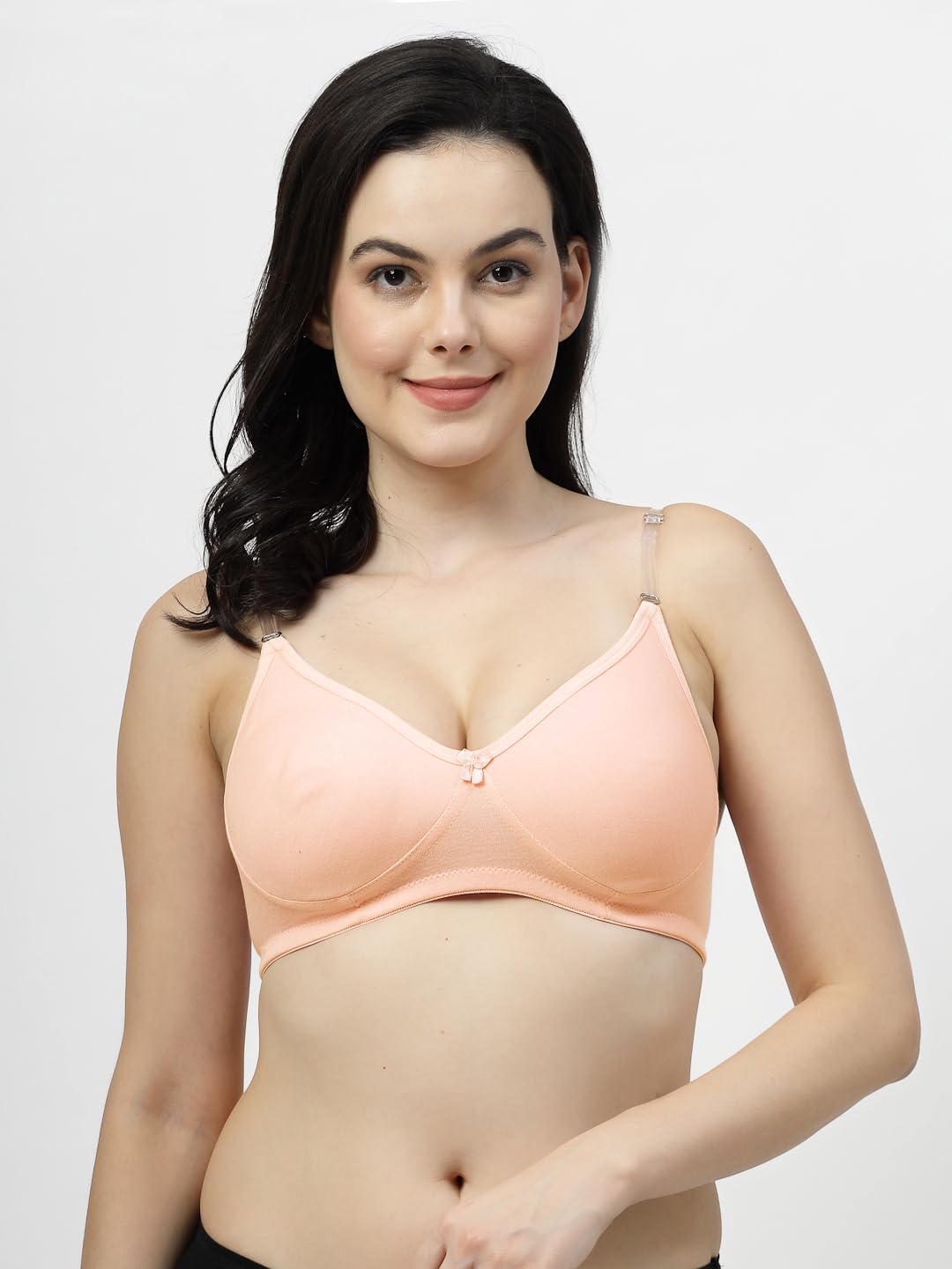 shyam sons flair Black Seamless Non Padded T-Shirt Bra-picture-9