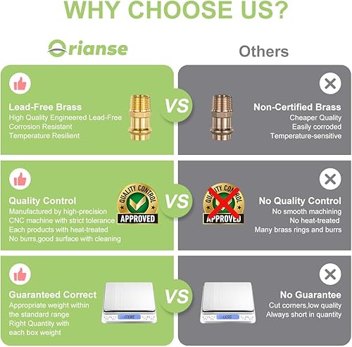 Miniatura 9 de ORIANSE Paquete de 10 accesorios Propress de latón Propress de 12 pulgada ProPress x 12 pulgada MNPT adaptador macho ProPress de cobre a tubo NPT