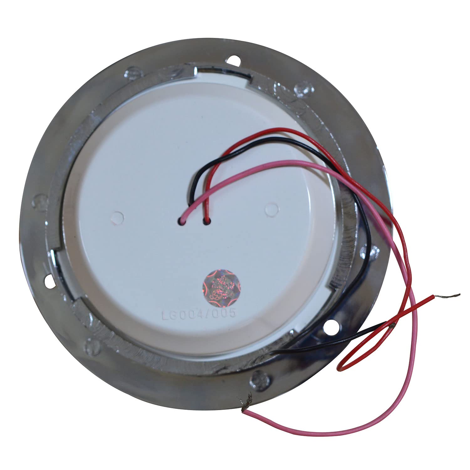 Fanale posteriore da 4 pollici Indicatore laterale e luci di posizione con anello cromato Adatto per camion Kenworth Rimorchi Auto e applicazioni multiple (12v)(cromo, rosso)(dimensione libera)