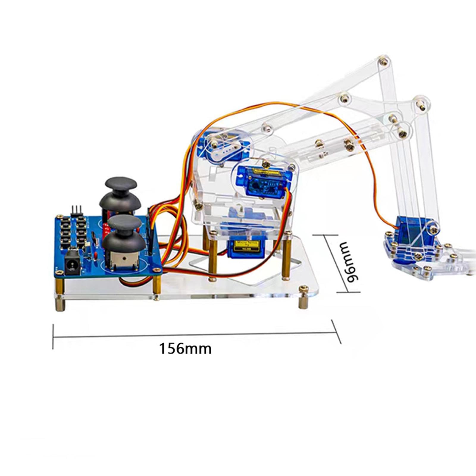 Kit di Braccio Robotico Portatile, per Progetti di Elettronica Didattici E Creativi. Design Leggero. Kit di Assemblaggio del Braccio Meccanic
