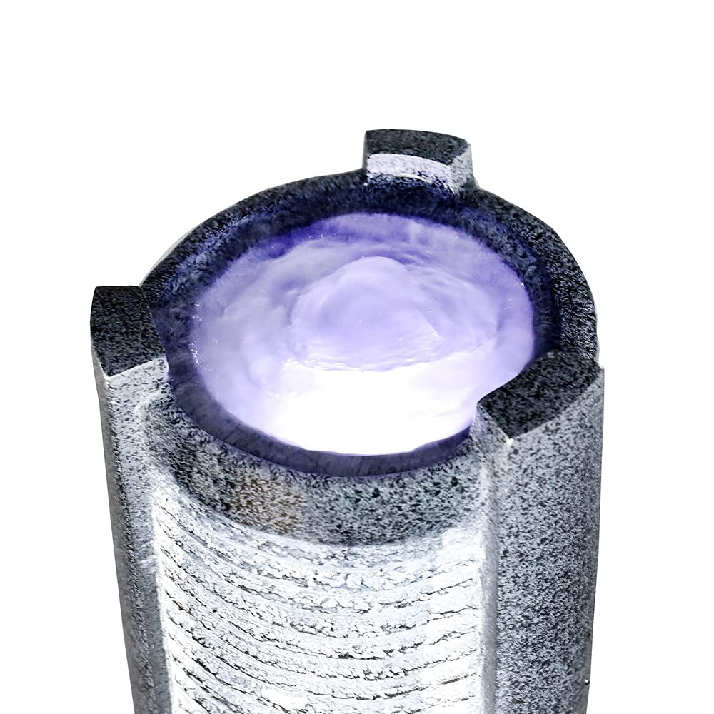 Buy watnature Modern Indoor Outdoor Water Fountain 39.3” H Columnar