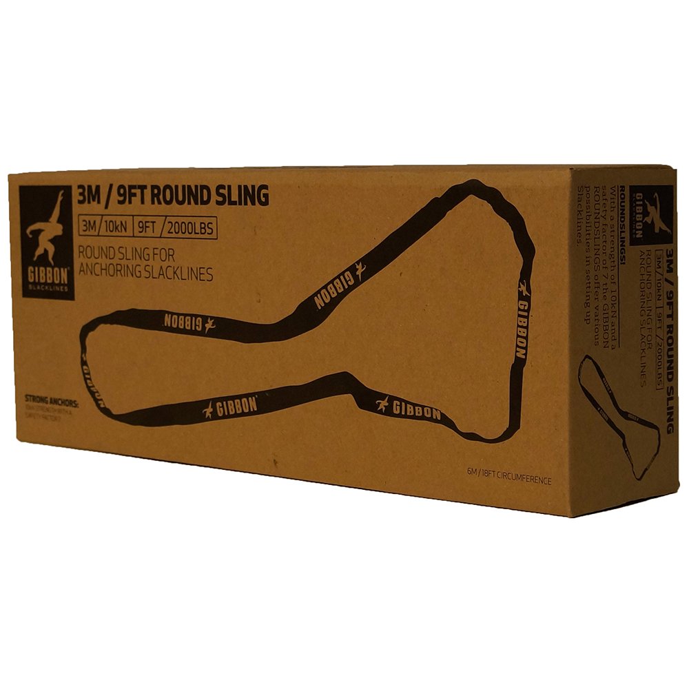 Gibbon Slacklines Round Sling Baumschlinge Rundschlinge 2 mtr., Länge: 200 cm (400cm) Anschlagpunkt für Tricklinen oder Longlinen, Breite 50 mm, Belastung: 1 Tonne mit Sicherheitsfaktor 7