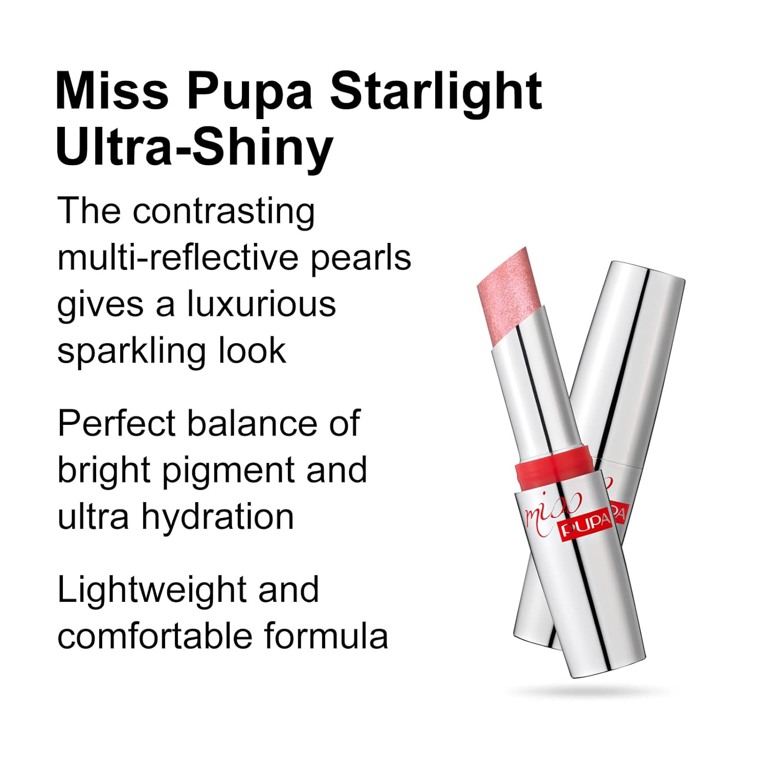 PUPA Milano Miss PUPA Milano Starlight Ultra-Shiny Lipstick - Semi-Transparent Color And Micro Pearls - Balmy Texture -Radiance - Blends Gently On Lips - 700 Charming Charlotte - 0.88 Oz - Image 2
