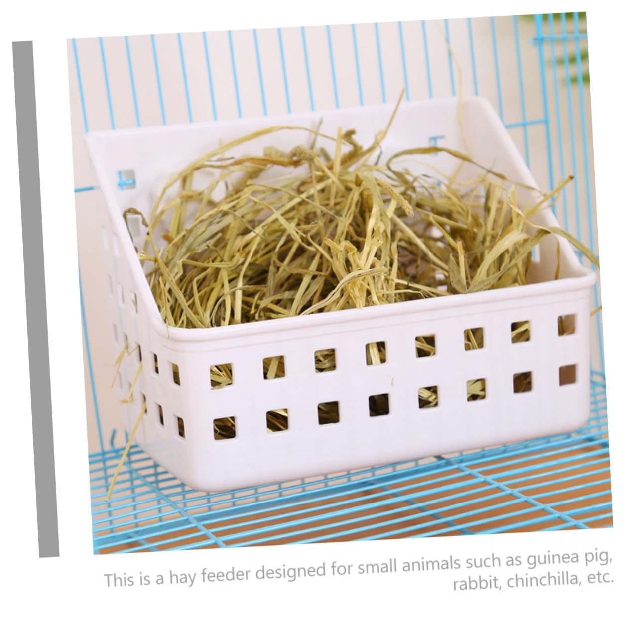Râtelier Foin Lapin à Fixation par Ventouse 2 Pièces Plastique Blanc