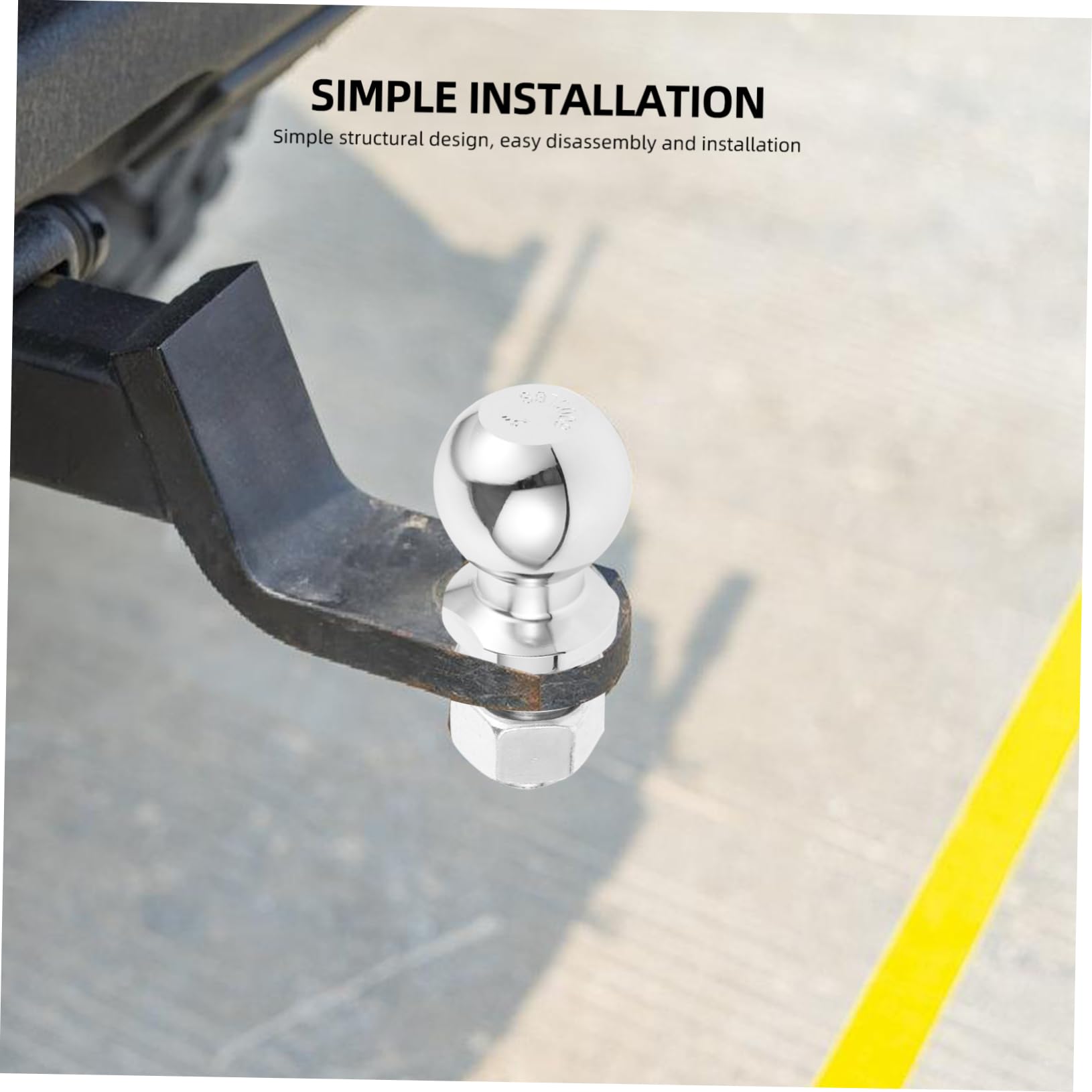 Ciieeo Bola de Enganche de Remolque Montaje de 2 Pulgadas de Hierro Resistente y Duradera para Vehículos de Remolque y Accesorios Camper