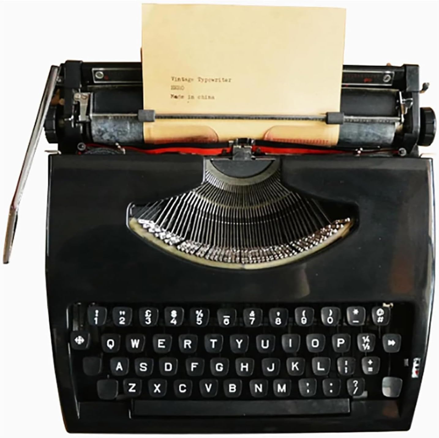 Macchina da scrivere manuale, macchina portatile classica per casa e ufficio, ideale per scrivere lettere e appunti, include nastro, decorazione retrò