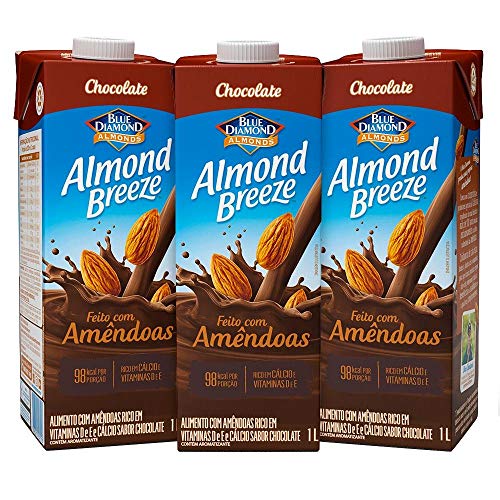 Kit Bebidas de Amêndoas Almond Breeze Chocolate 3x1L