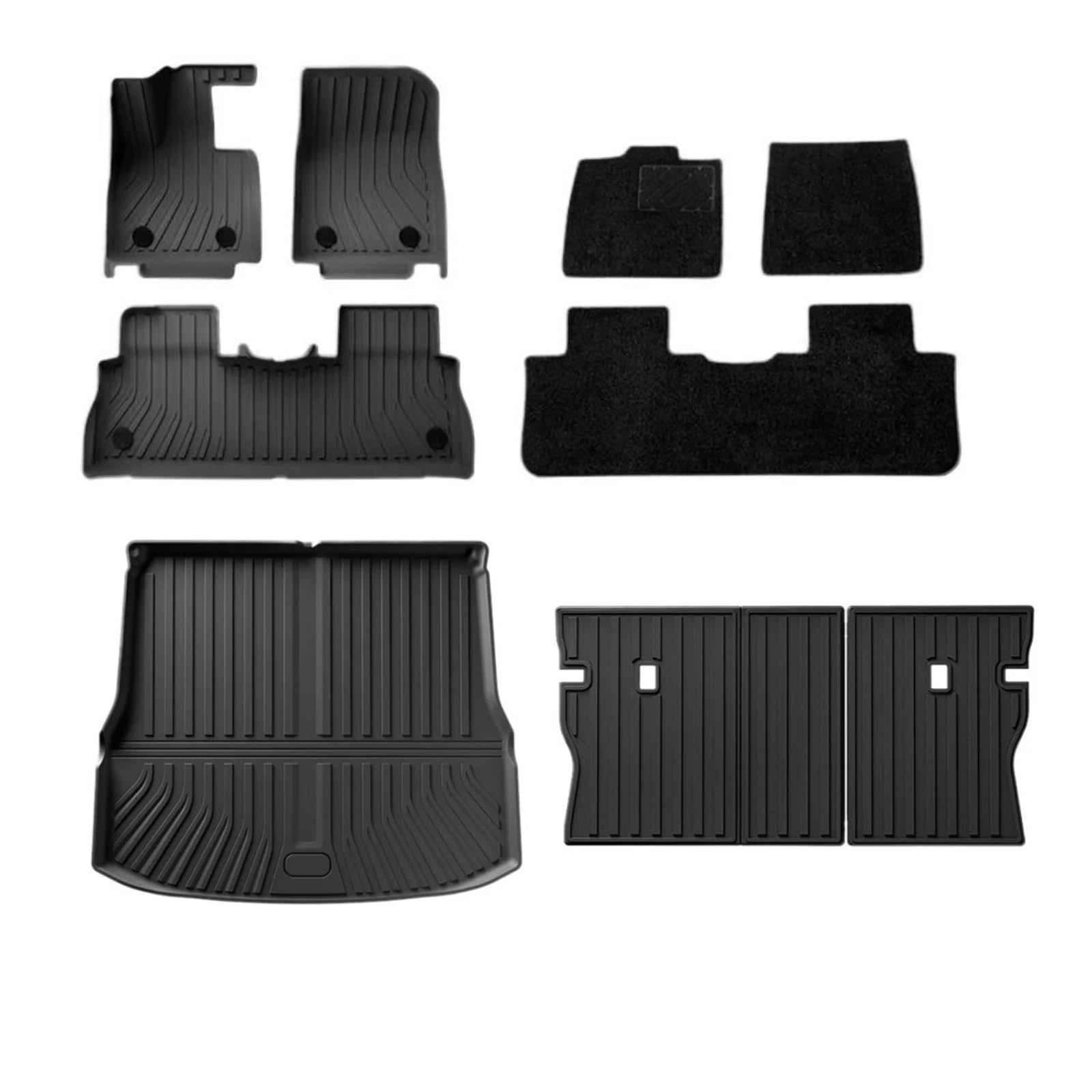 Compatible with Changan DEEPAL S07 Floor Mats Trunk Mat All Weather Front Rear Cargo Liner Mat Waterproof Anti-Slip