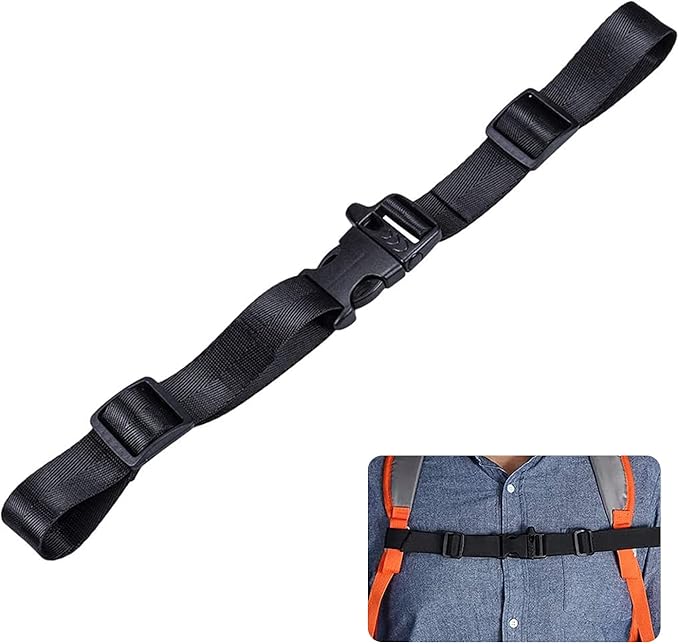 Lot De 6 Sangles De Poitrine Réglables Avec Boucle à Dégagement Rapide Pour Sac à Dos (noir, Rose, Orange