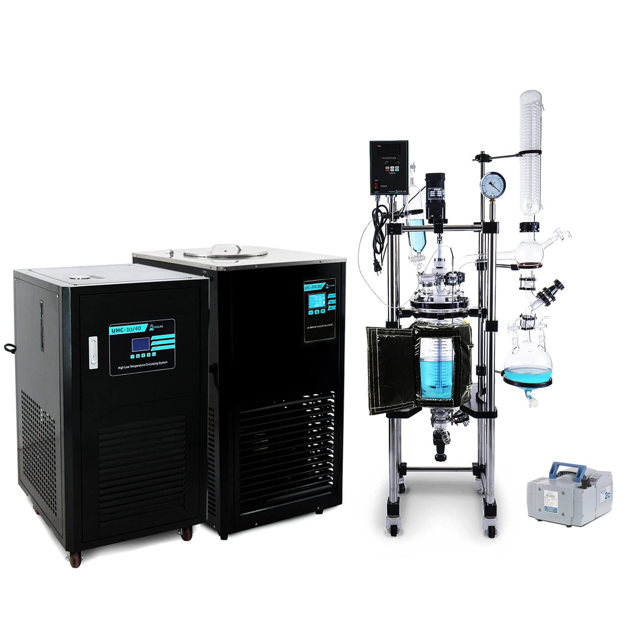 USA Lab 10L Single Jacketed Glass Reactor Turnkey System (ETL Certification to UL and CSA Standards for Reactor) - USAlab