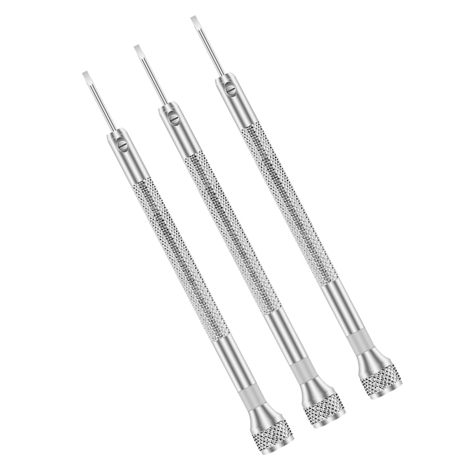 3PC Watchmaker Tool Design with Anti-Slip Grip for Jewelry and Timepiece Maintenance Aluminum Carbon Steel Screwdriver