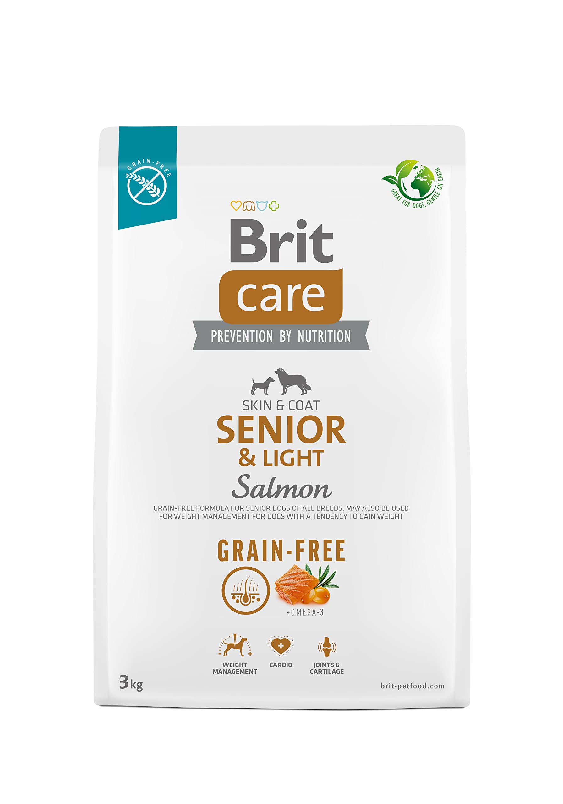 BRIT Care Senior&Light Salmon - dry dog food - 3 kg, 100-172206