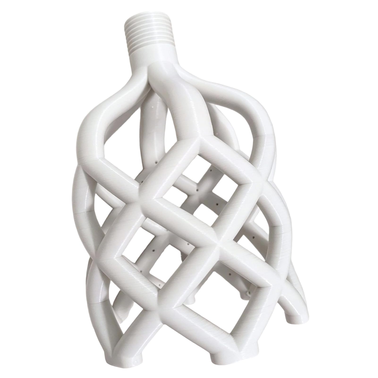 New Upgraded Men's Shower Head, 3D Printed Hollow Woven Rainfall Sprayer,Lightweight Sprayer with Universal Fit, for Full Body Coverage and Easy Cleaning in Bathroom White