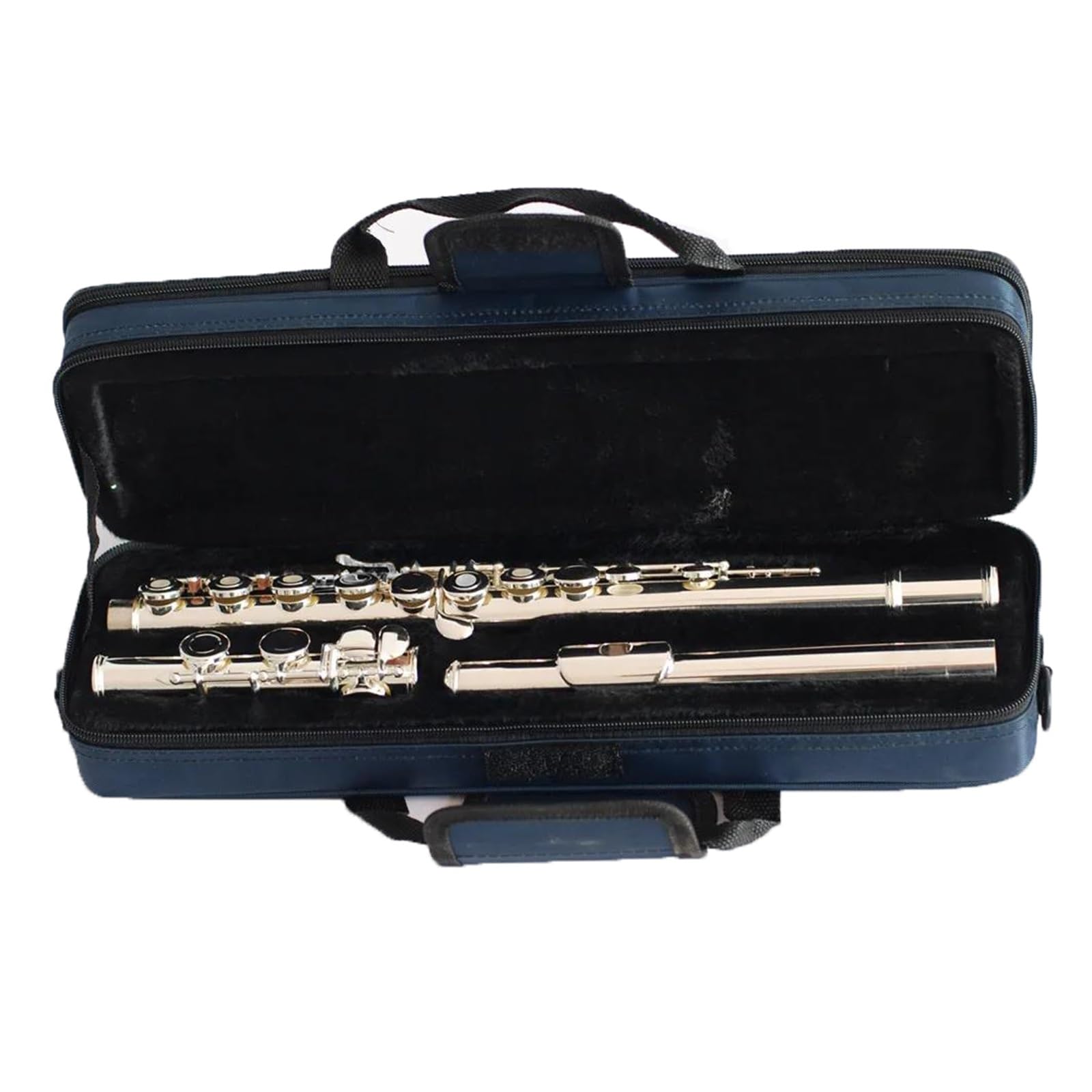 flet prosty Posrebrzany 16-otworowy flet otwarty C z płóciennym etui Instrument dęty drewniany